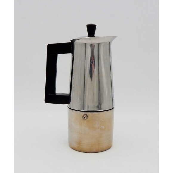 Alfa Per Alimenti Espresso Maker Stovetop Coffee Stainless 18/10 Peculator Italy - Picture 1 of 13
